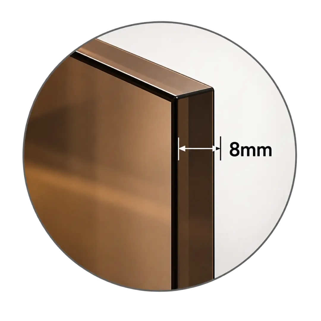 1.5m Square Glass Outdoor Sauna with bronze glass