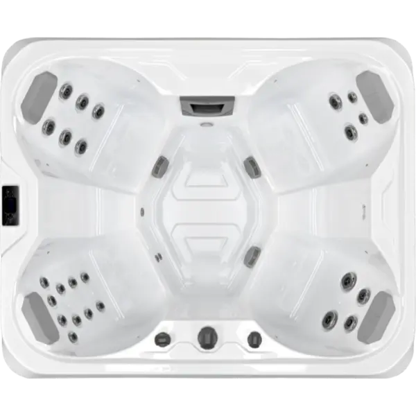 Equinox Nova 130 hot tub in Alpine White, top view