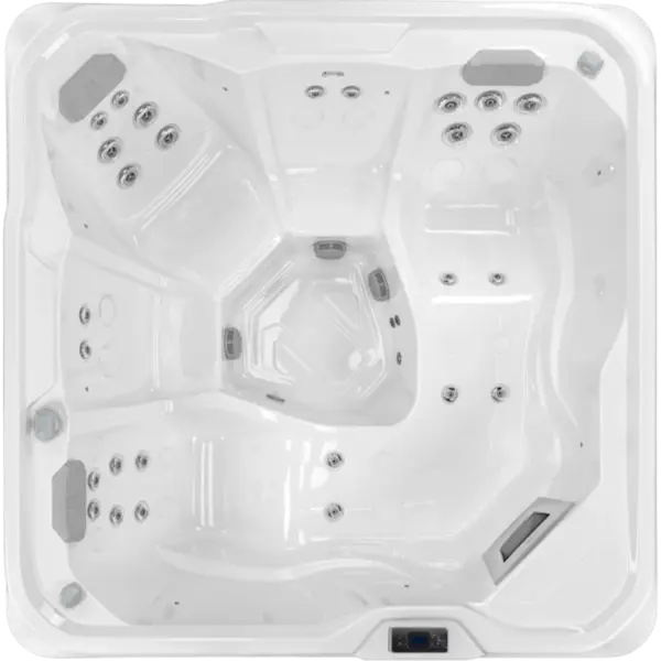 Equinox Nova 570 hot tub in Alpine White, top view