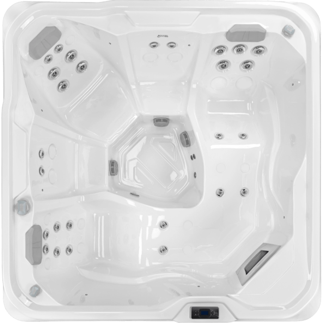 Equinox Nova 570 hot tub in Alpine White, top view